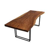 Single Slab Live Edge Mariemont Solid Wood Large Dining Table